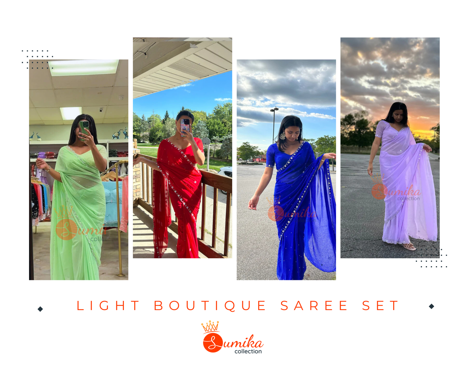 Boutique (Light) Saree Set