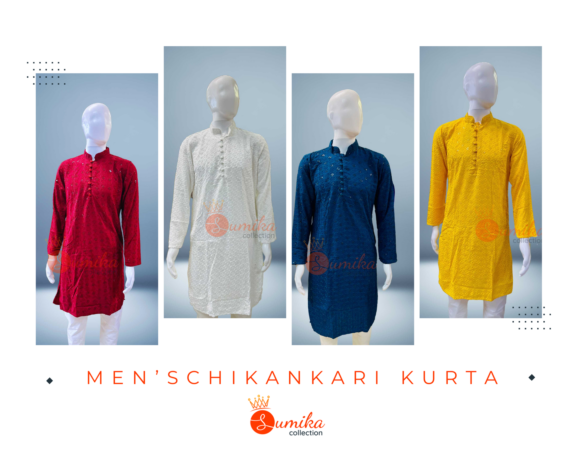Men's Chikankari Kurta Set