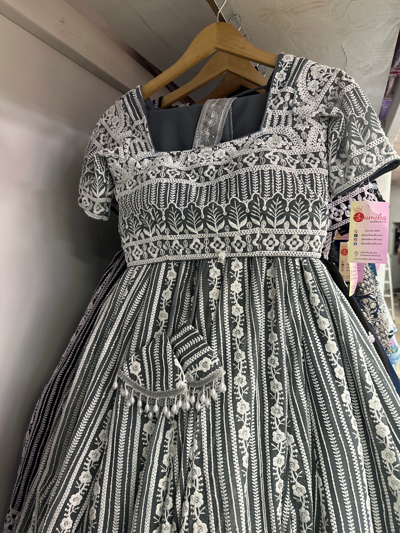 Silver Gray High Quality Lehanga Set