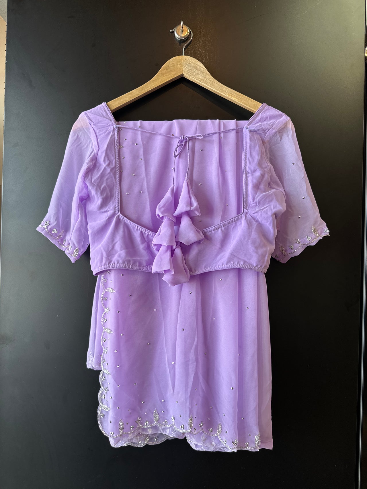 Boutique Lavender Ready to Wear Saree set