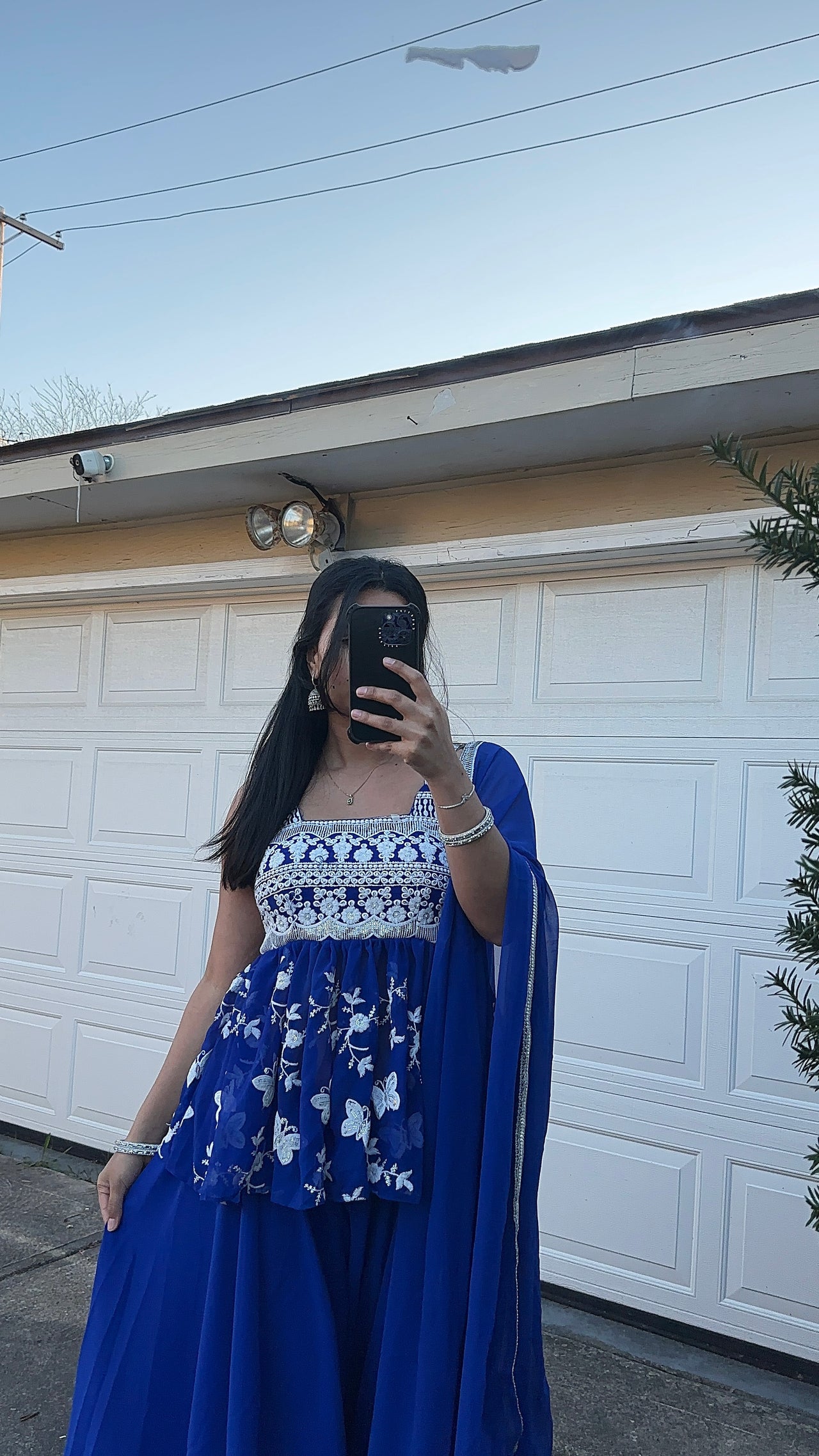 Royal Blue Three Piece Sarara Set