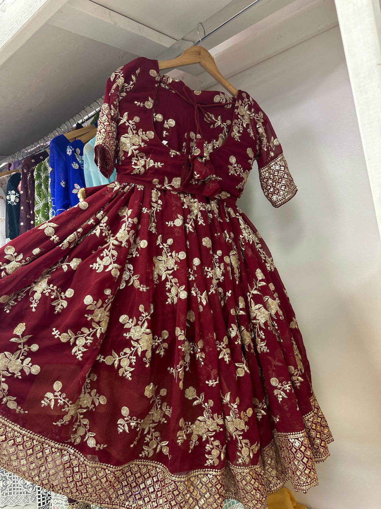 Deep Maroon High Quality Lehenga