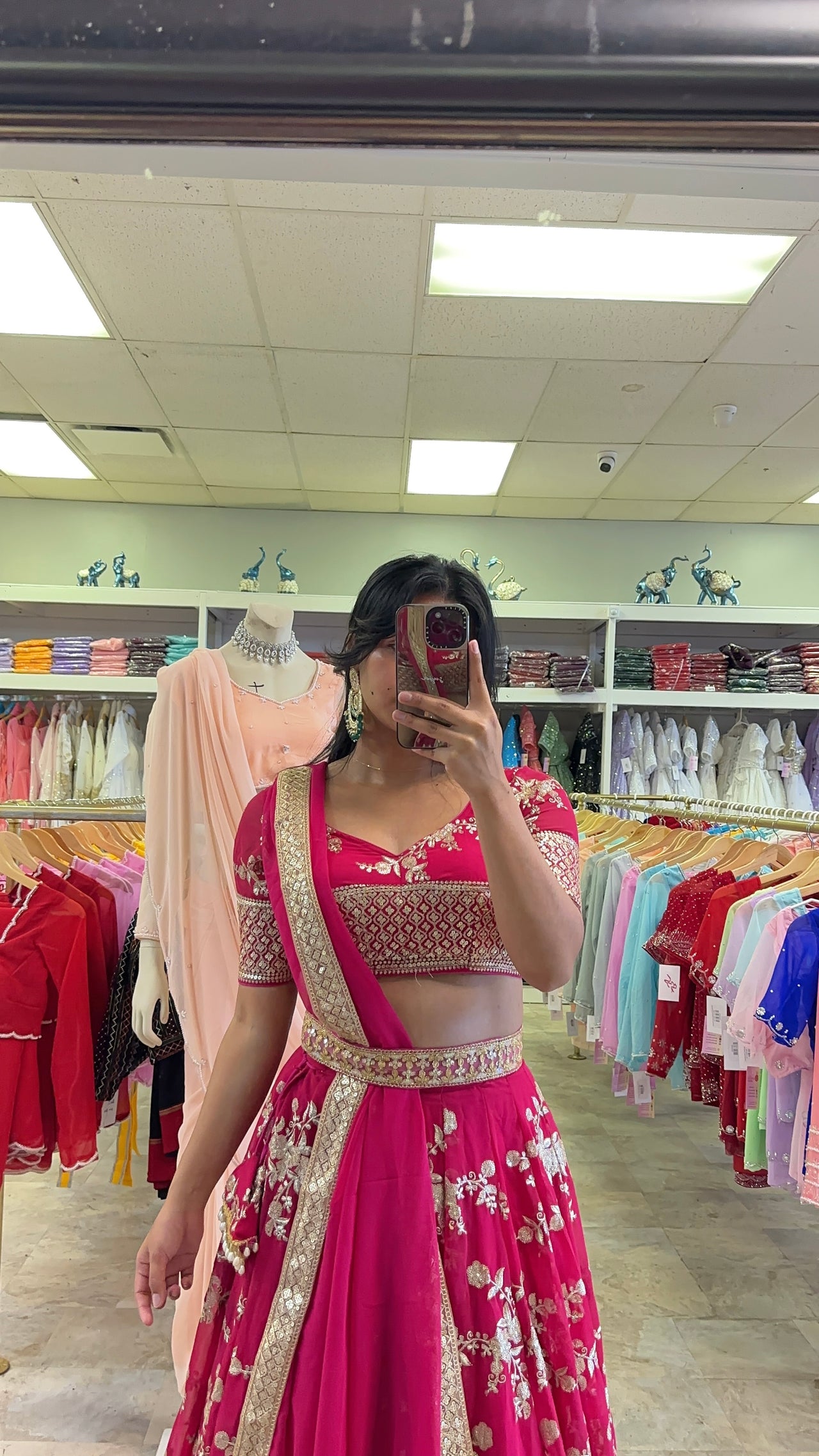 Hot Pink High Quality Lehenga