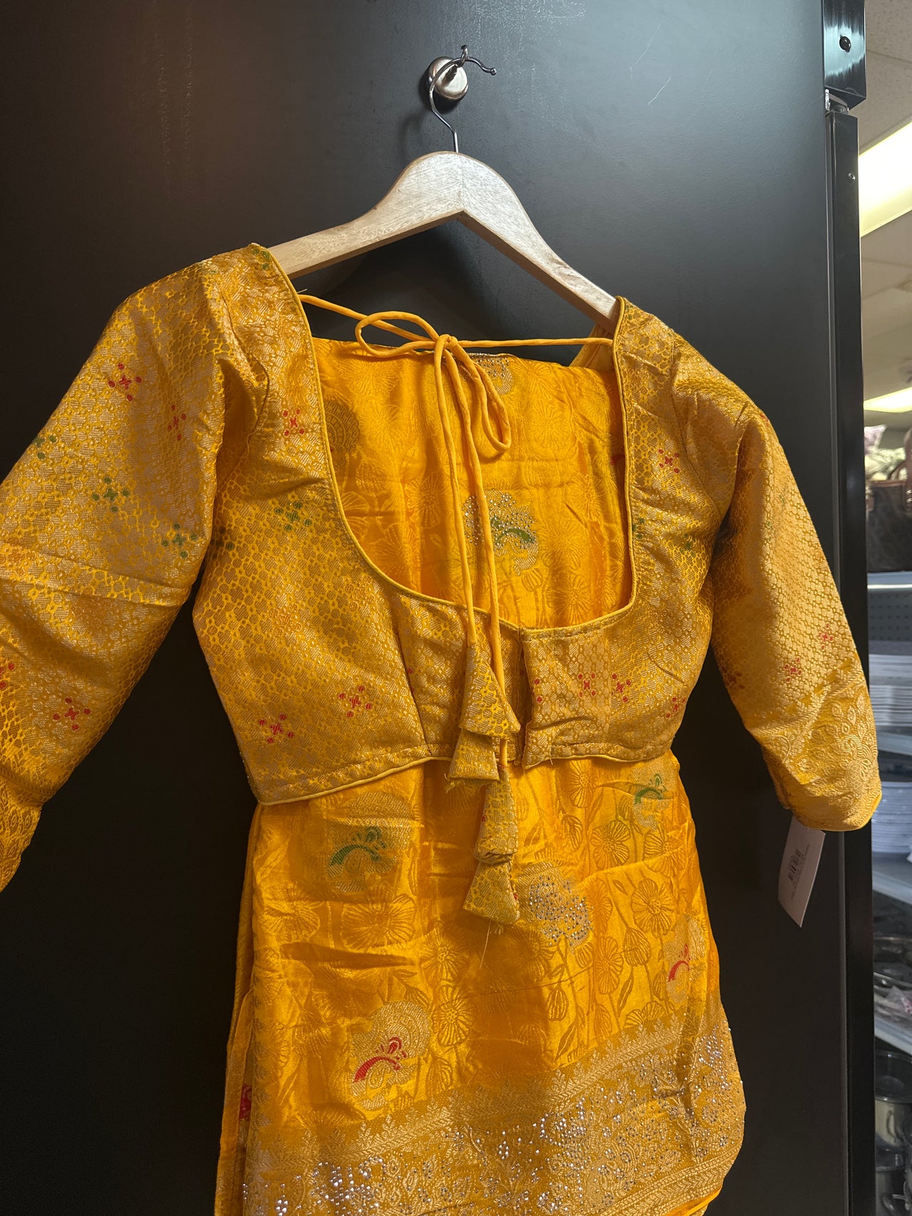 Banarasi Ready to Wear Saree Set- Yellow