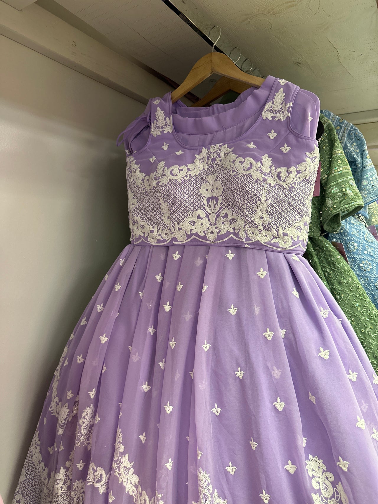 Lavender-White High Quality Lehenga