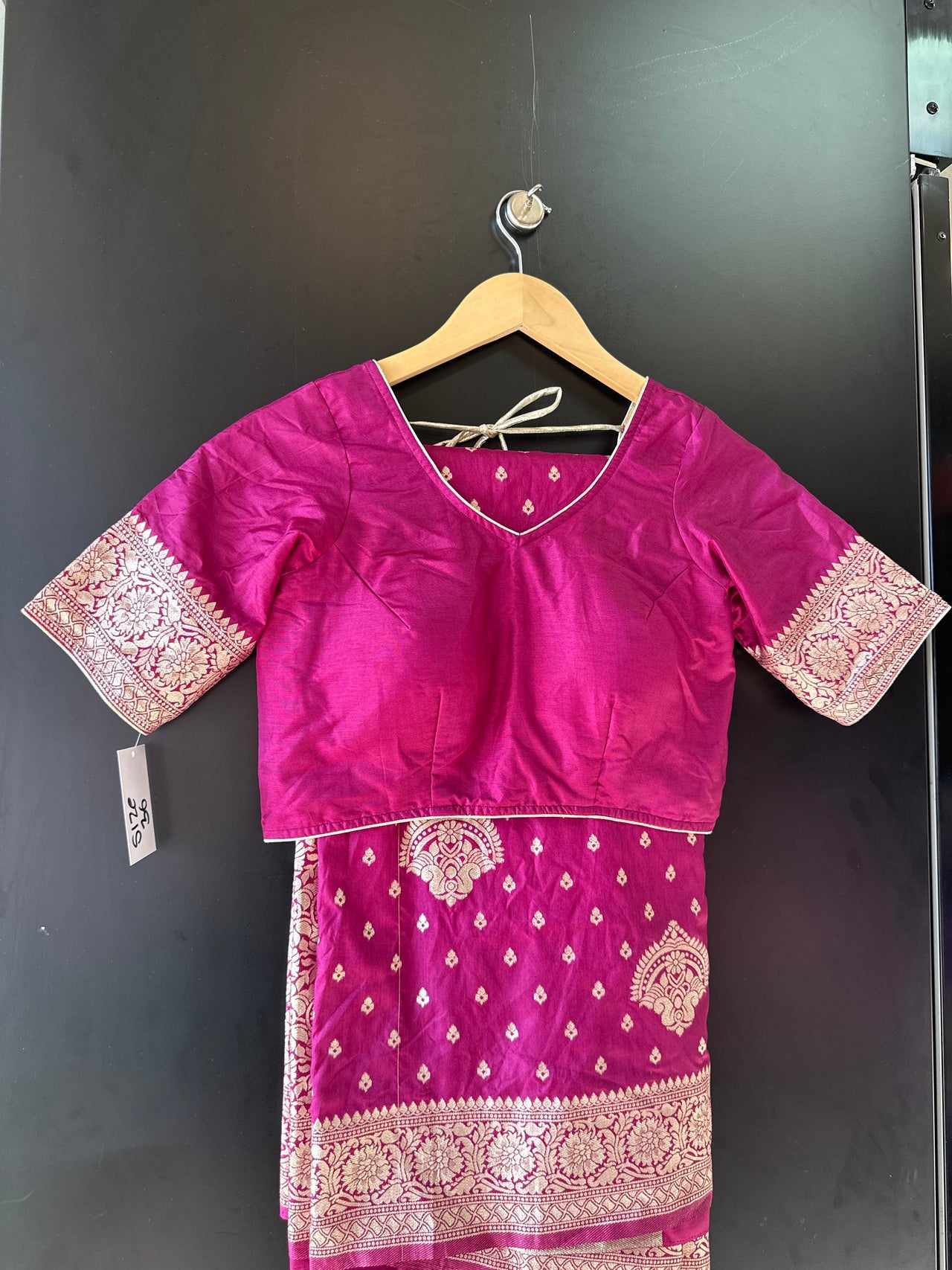 Purple Fancy Dola Silk Saree - Ready to Wear Saree set