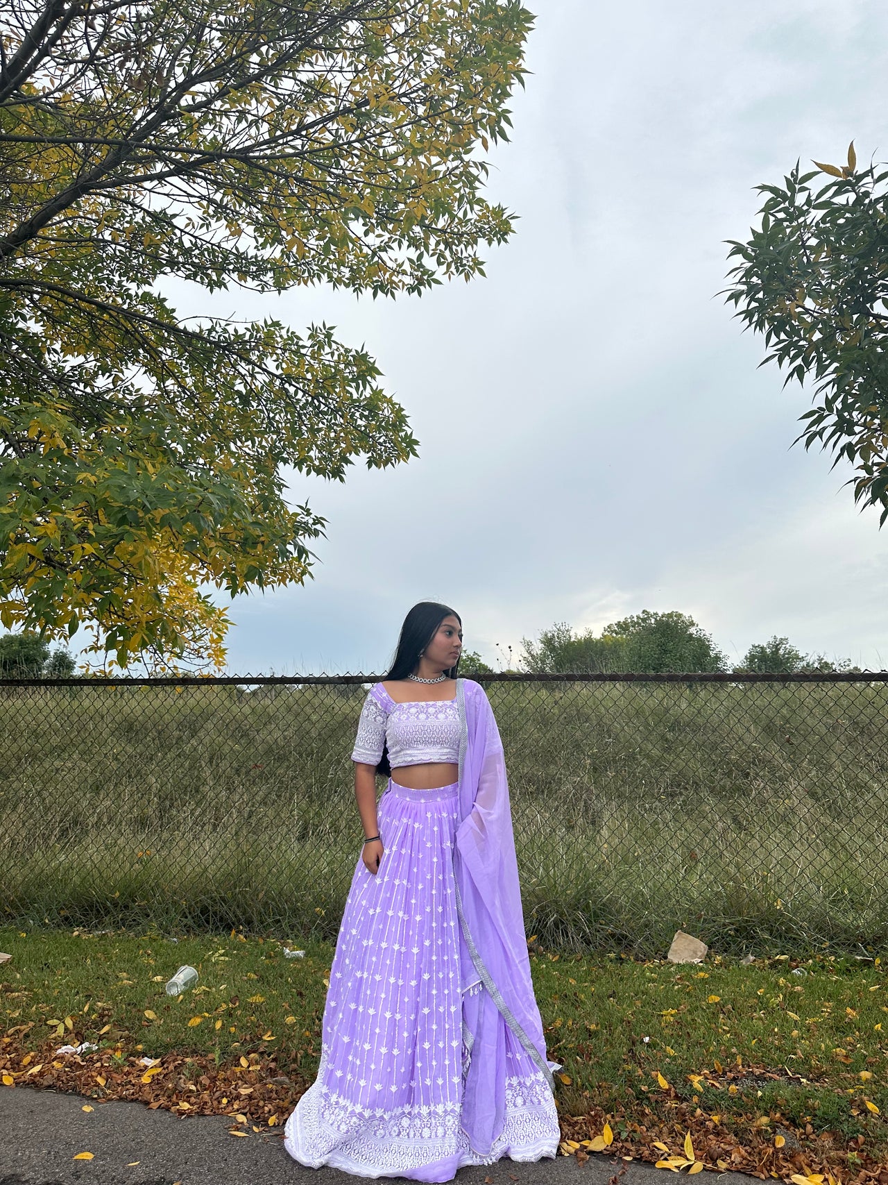 Lavender High Quality Lehenga