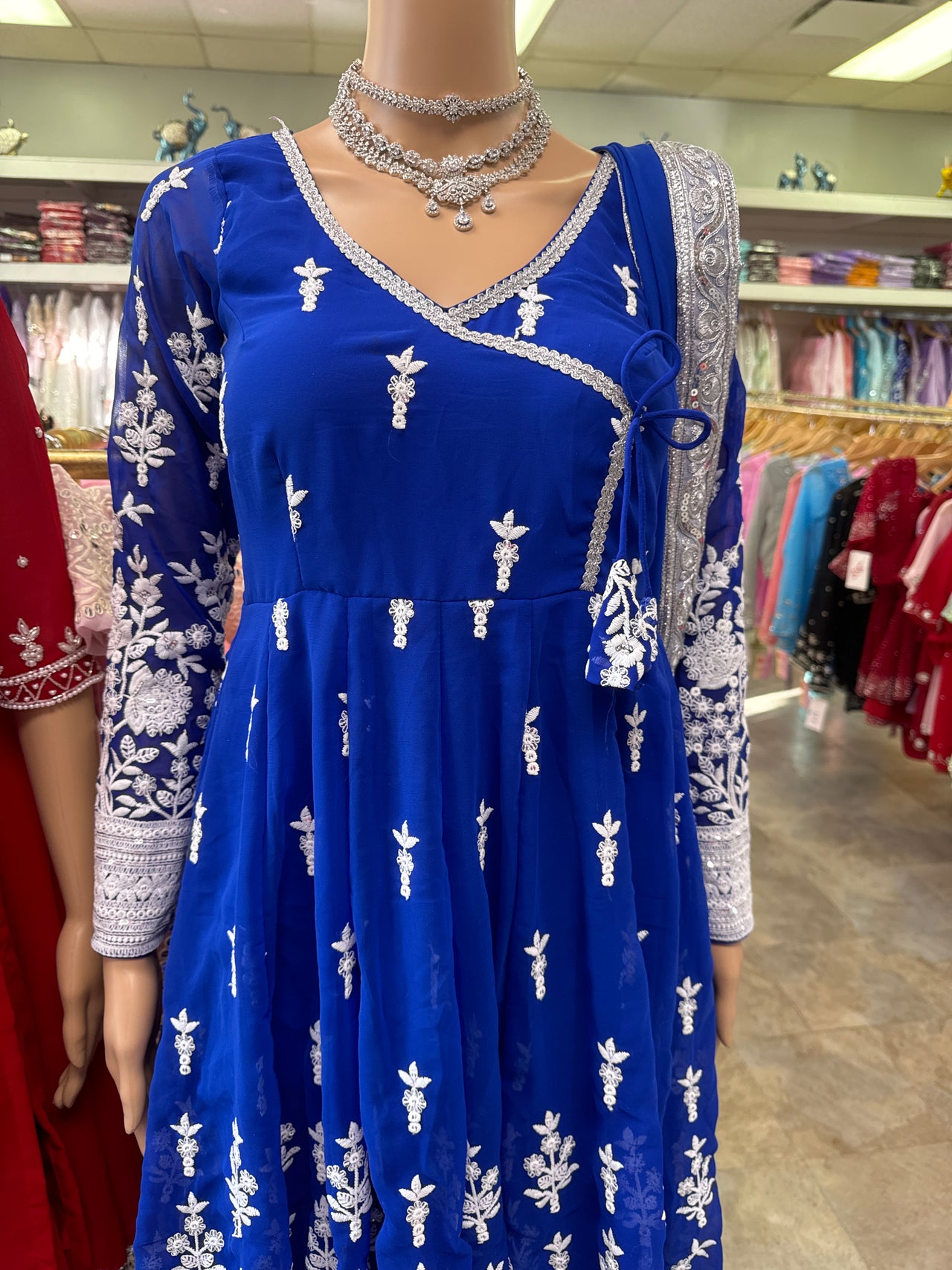 Royal Blue High Quality Anarkali set
