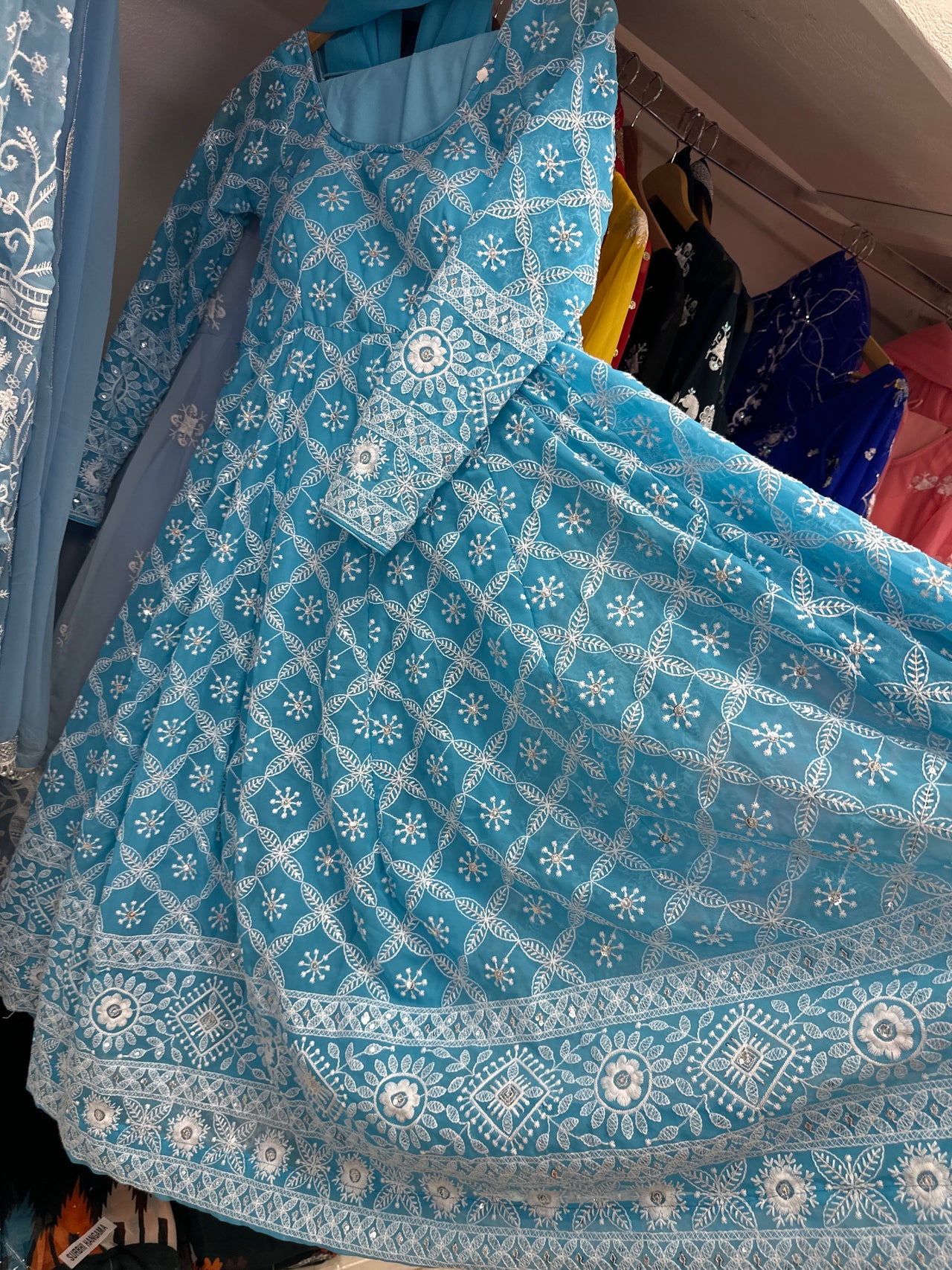 PARADISE BLUE High Quality Anarkali set