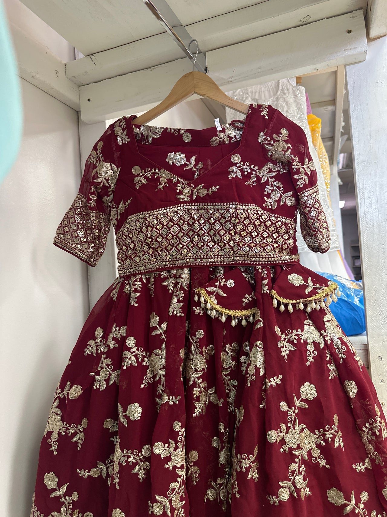 Deep Maroon High Quality Lehenga