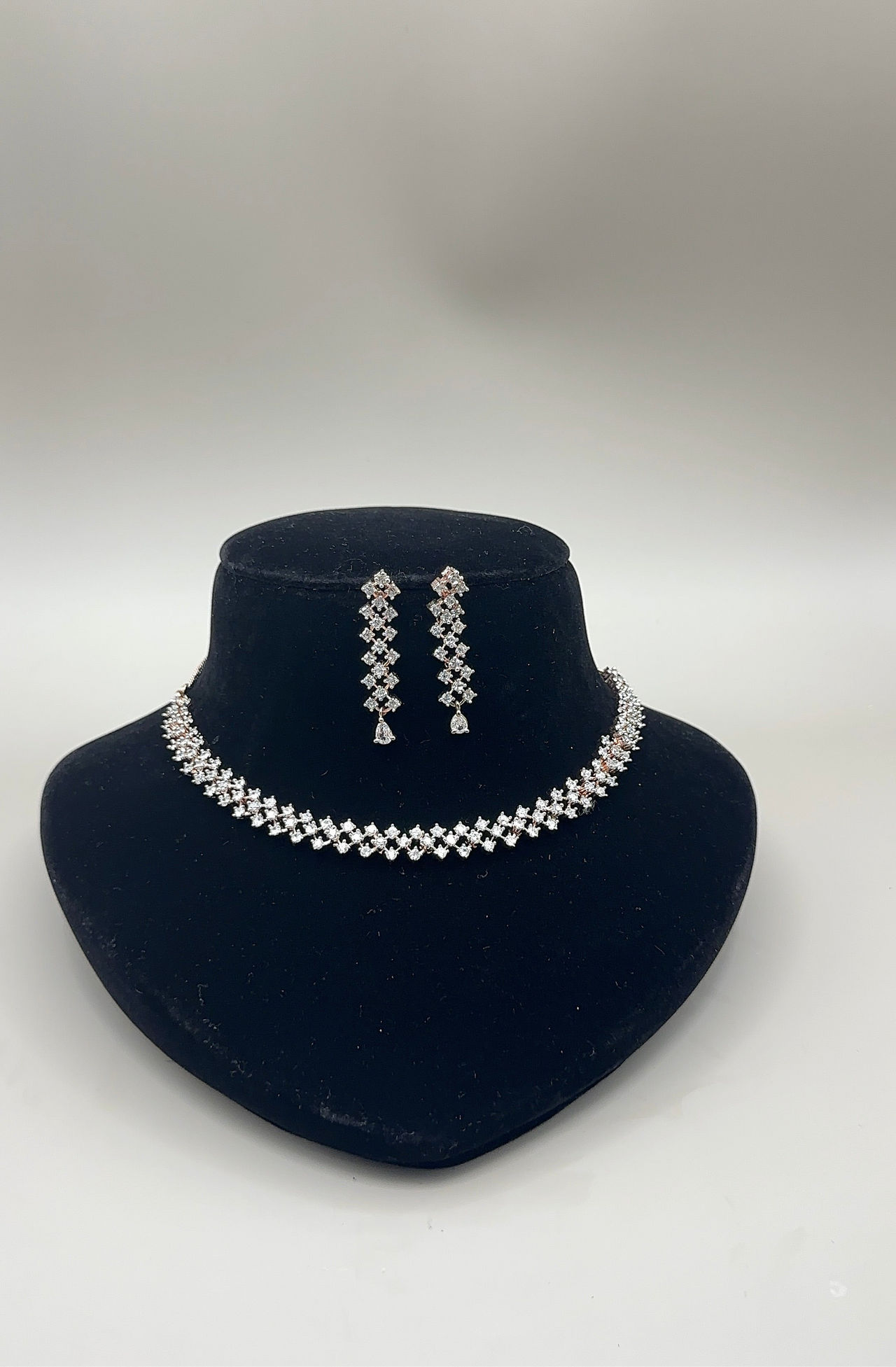 American Diamond (AD) set - Earrings and Necklace