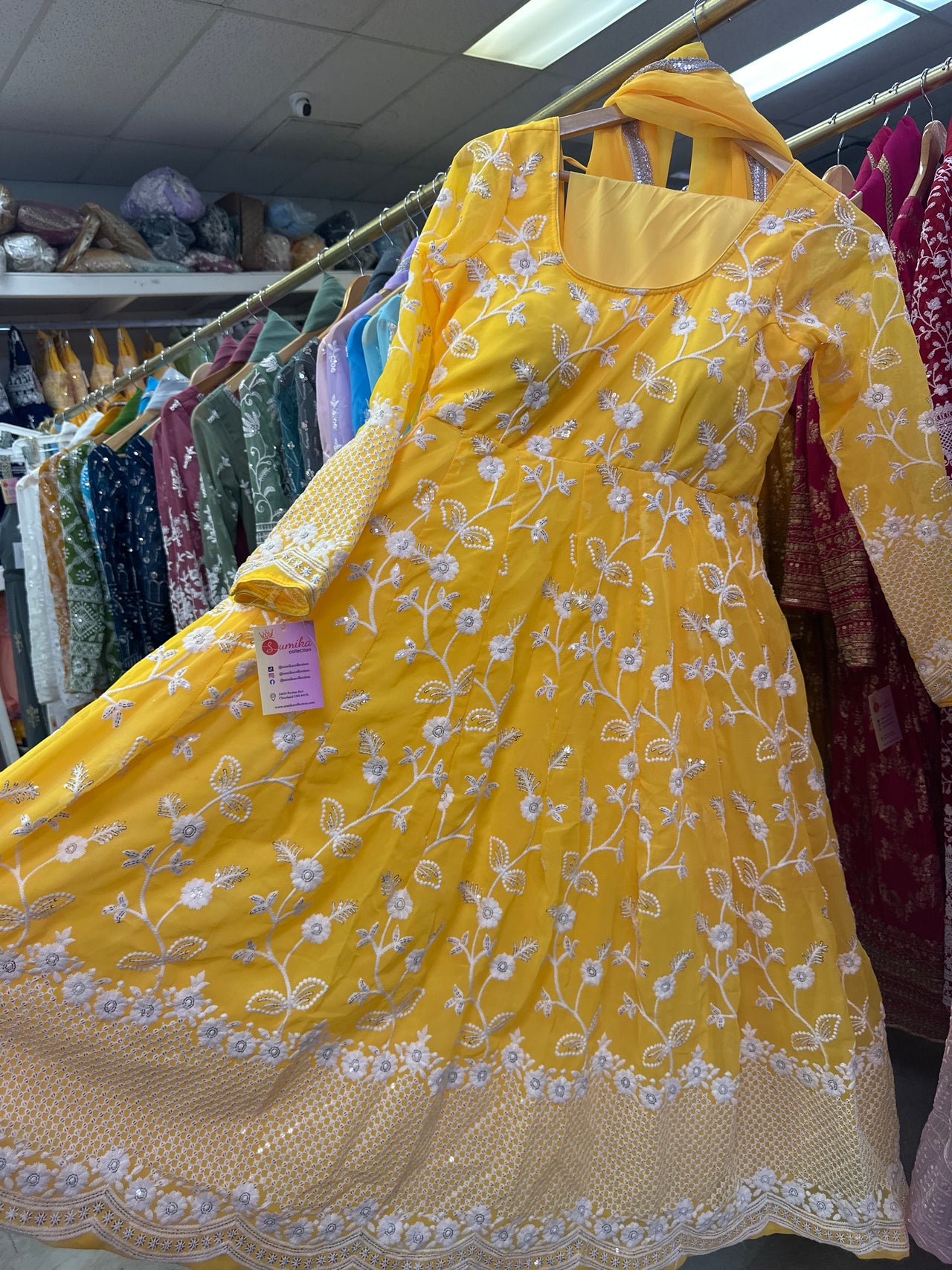 Yellow High Quality Anarkali Set