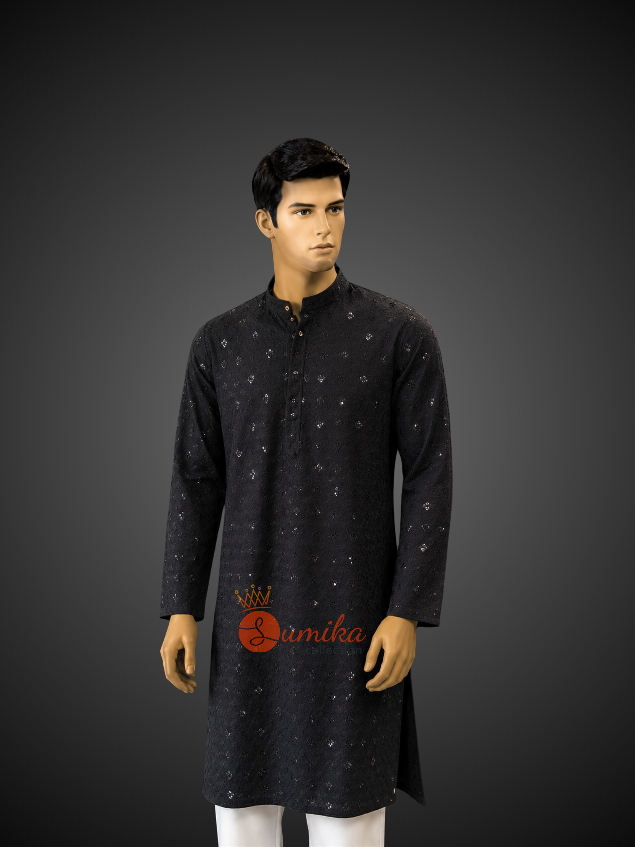 Premium Black Chikankari Kurta Set