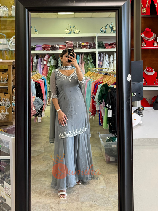 HAND-BOUTIQUE SHARARA KURTHI SET