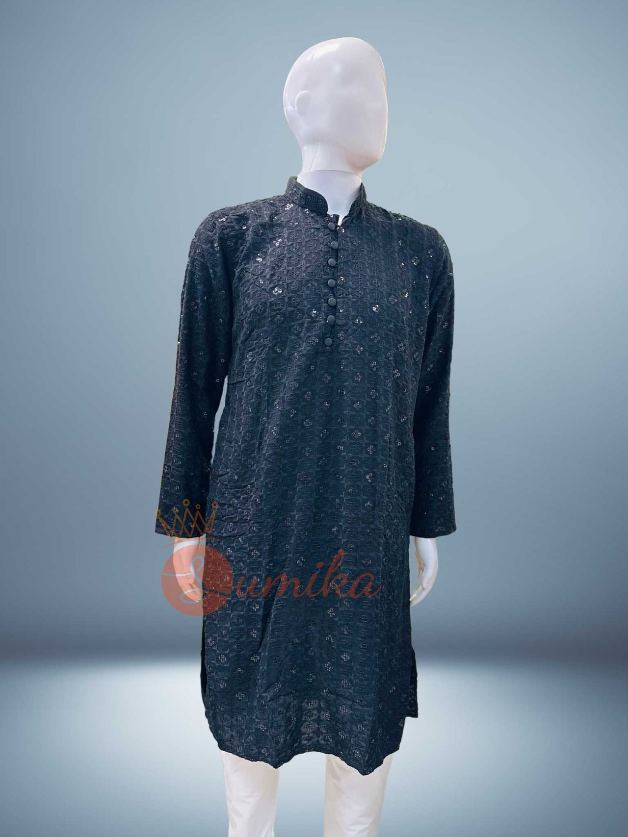 Premium Black Chikankari Kurta Set