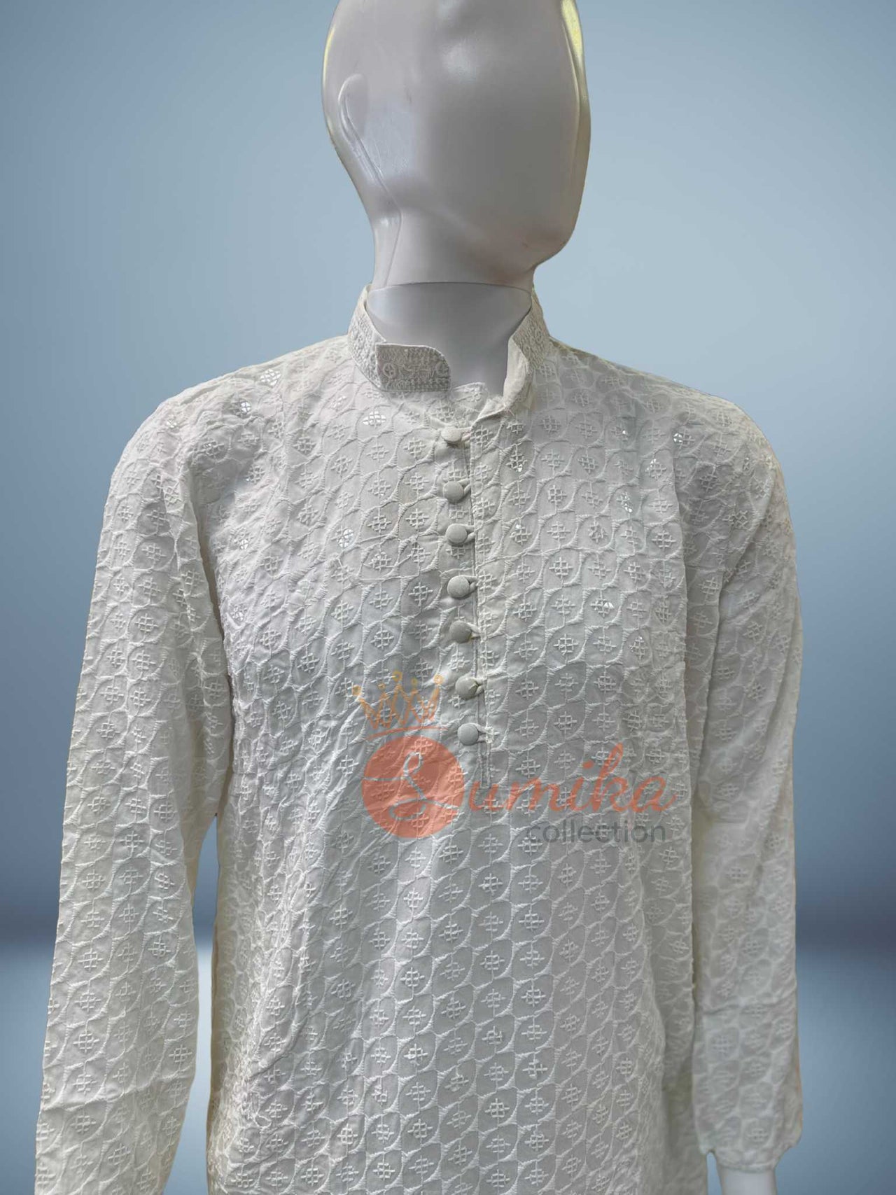 Premium White Chikankari Kurta Set