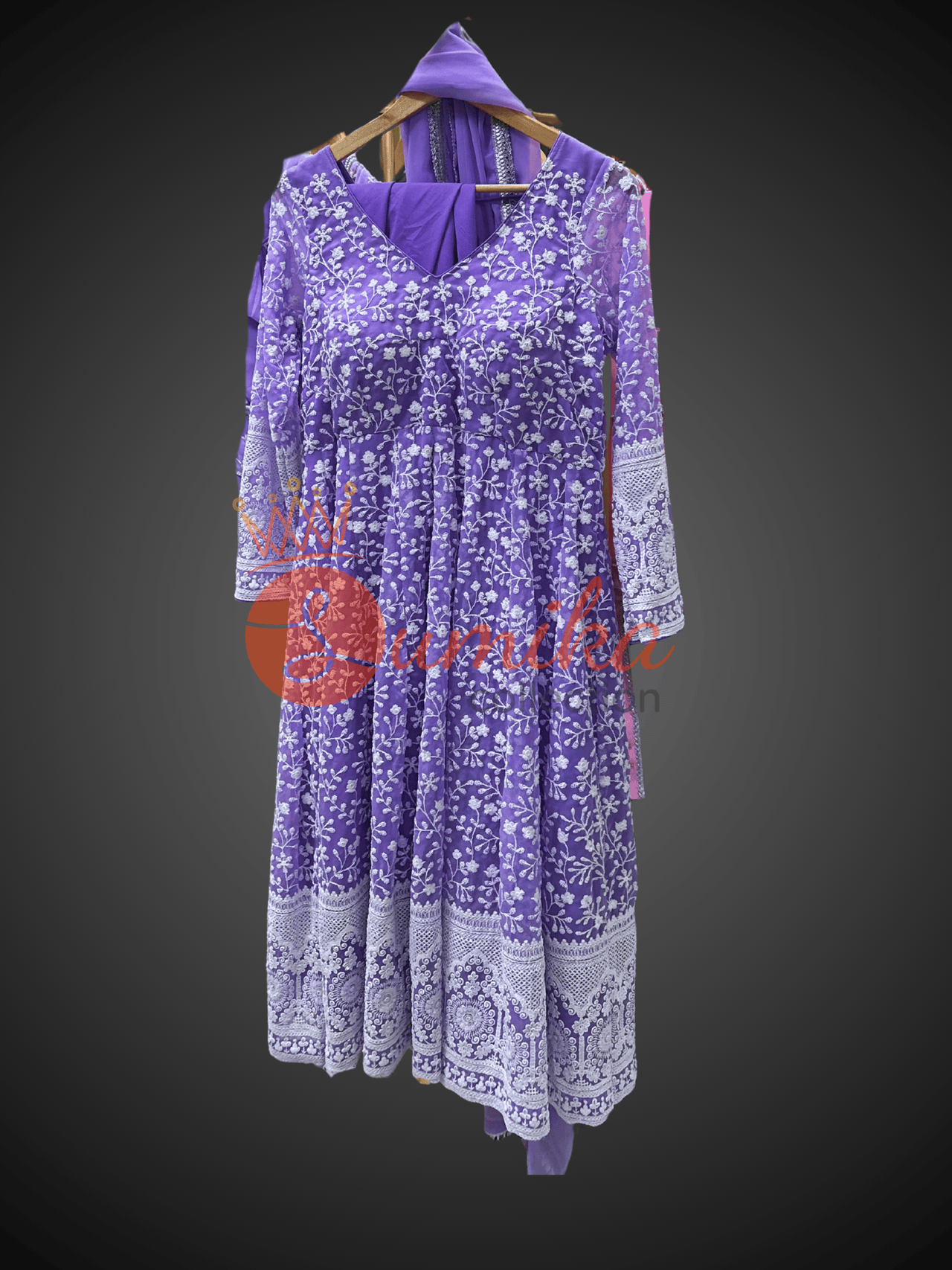 Lavender High Quality Anarkali Set