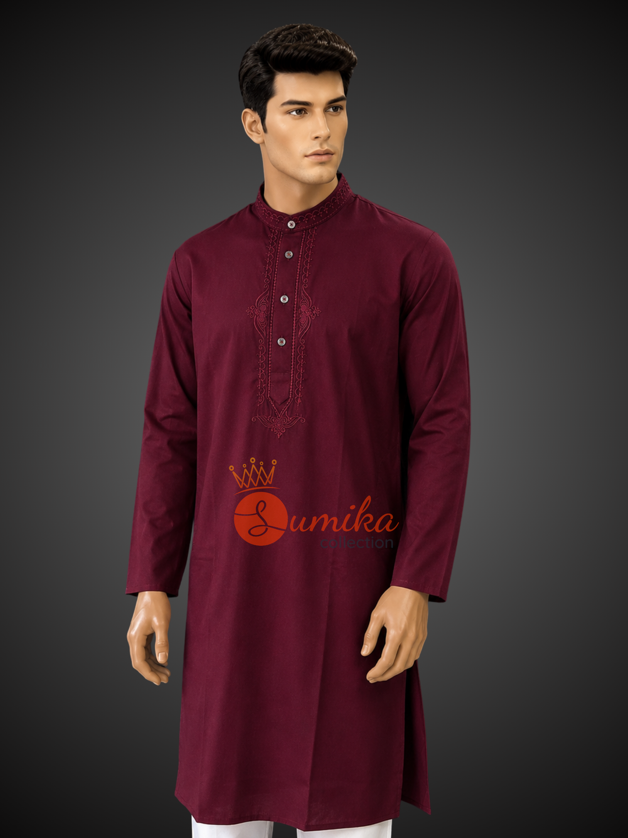 Maroon Kurta set for Men