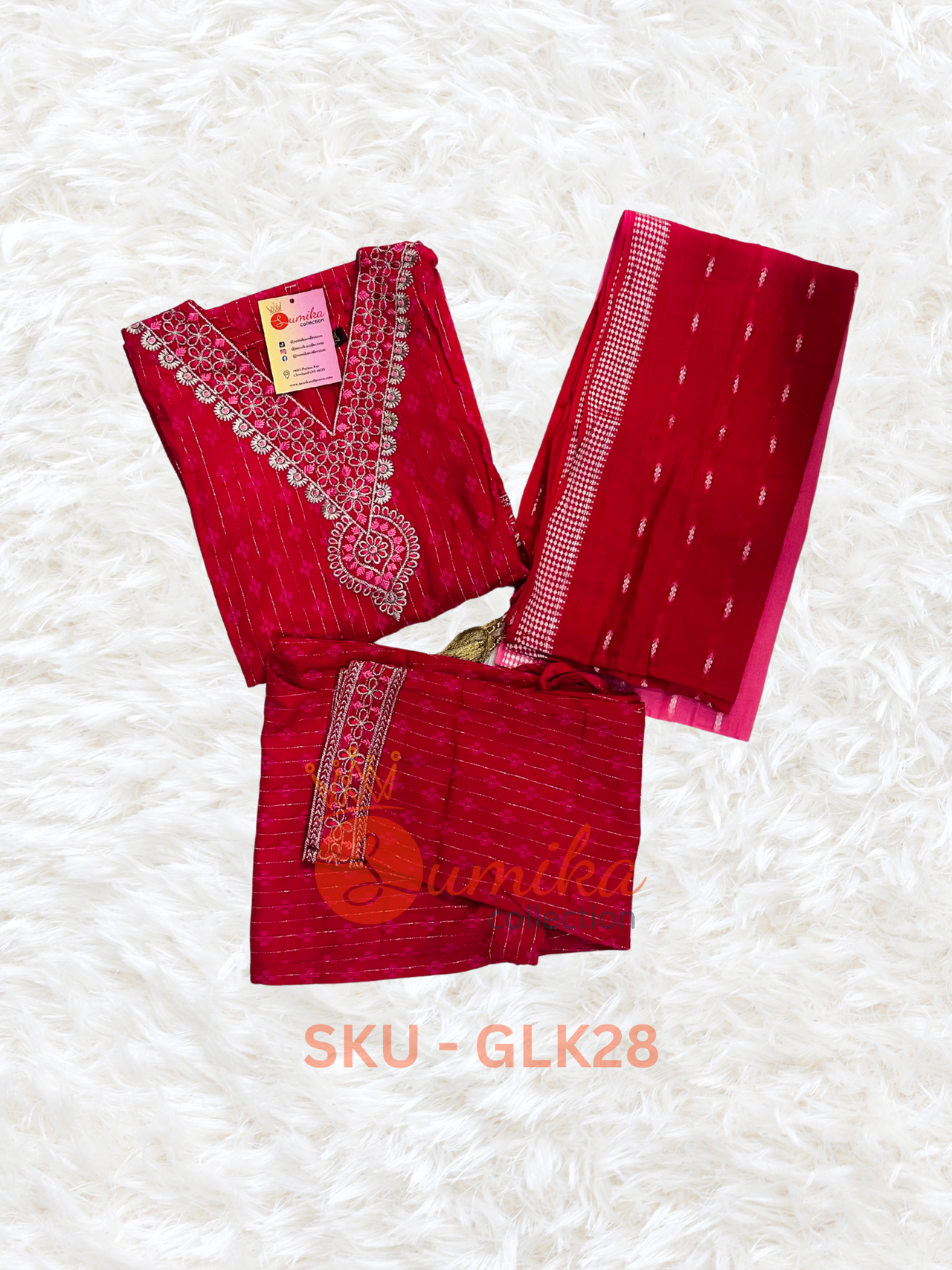 Lurex Kurta with Salwar and Sawal (3pcs)