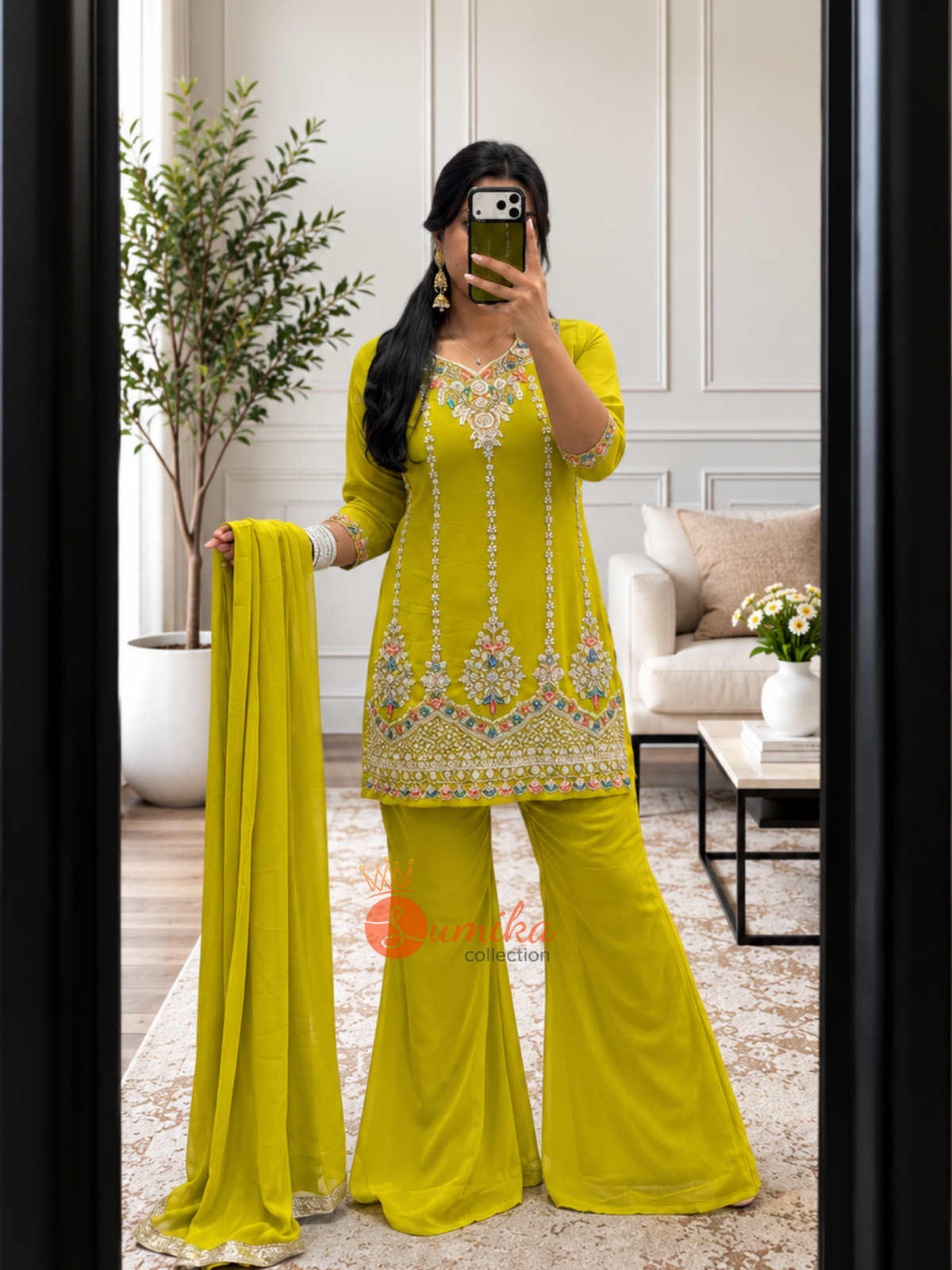 Embroidered 90s Kurta Set with Dupatta – S to 3XL