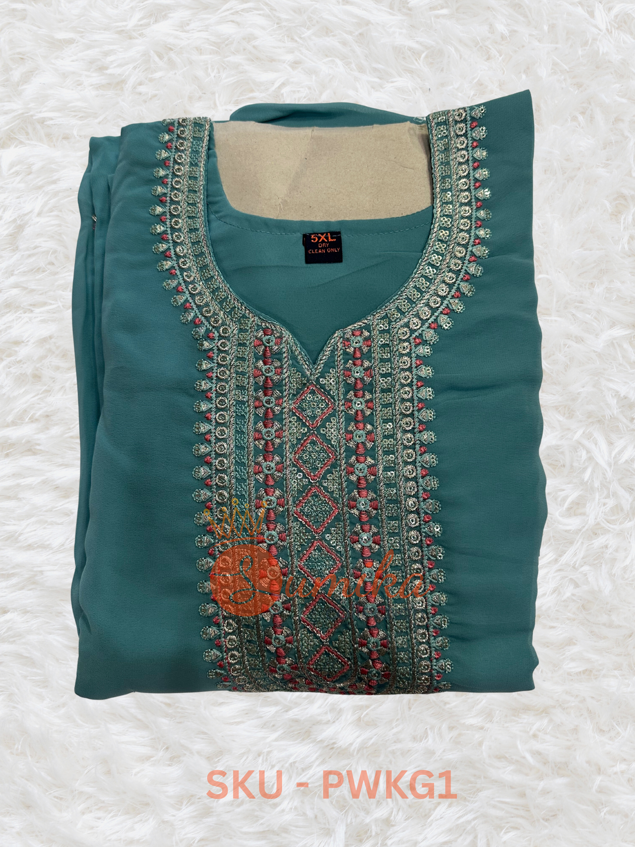 Plus-Size Georgette Kurta Set (2XL–5XL) – Elegant, Lightweight & Comfortable