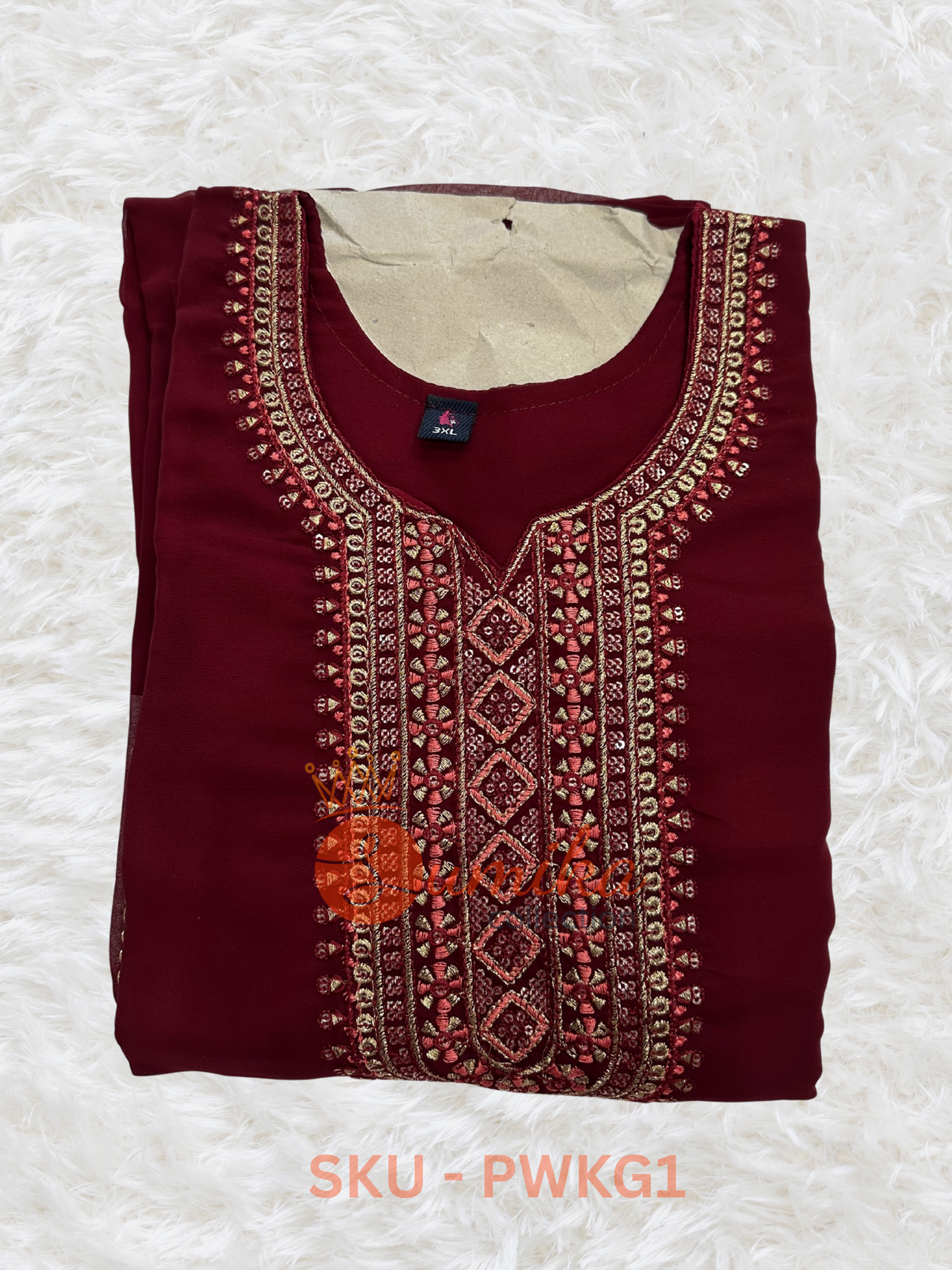 Plus-Size Georgette Kurta Set (2XL–5XL) – Elegant, Lightweight & Comfortable