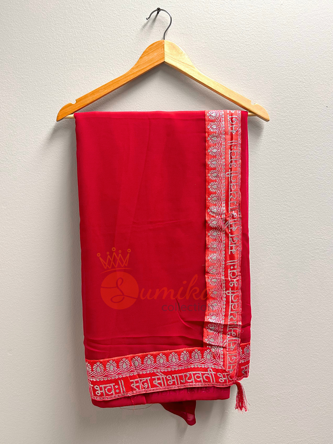 Red Saubhagyawati Saree