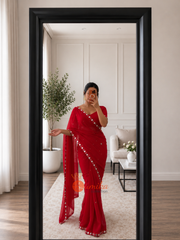 Nepali Clothing Store in USA - Red Saree set