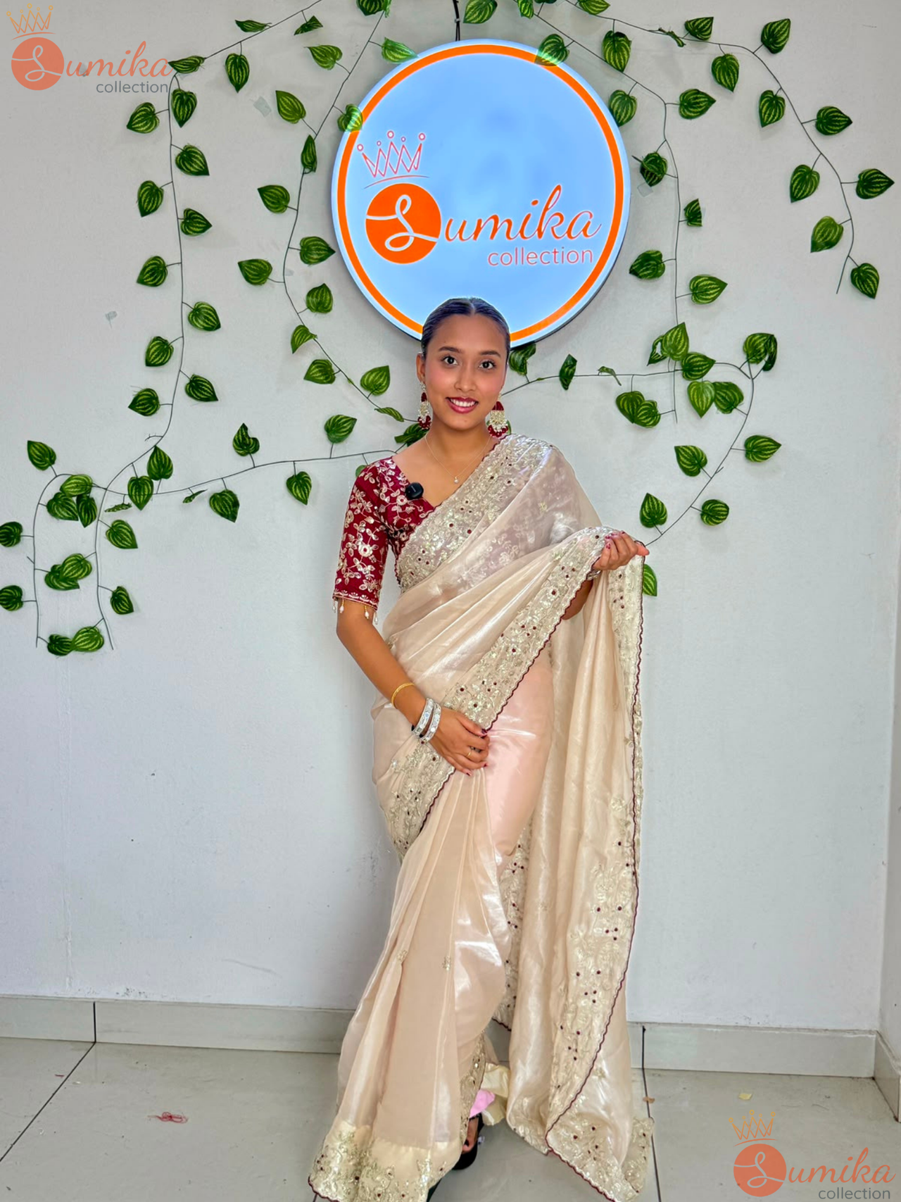 Fancy Silk Saree with Embroidered Blouse