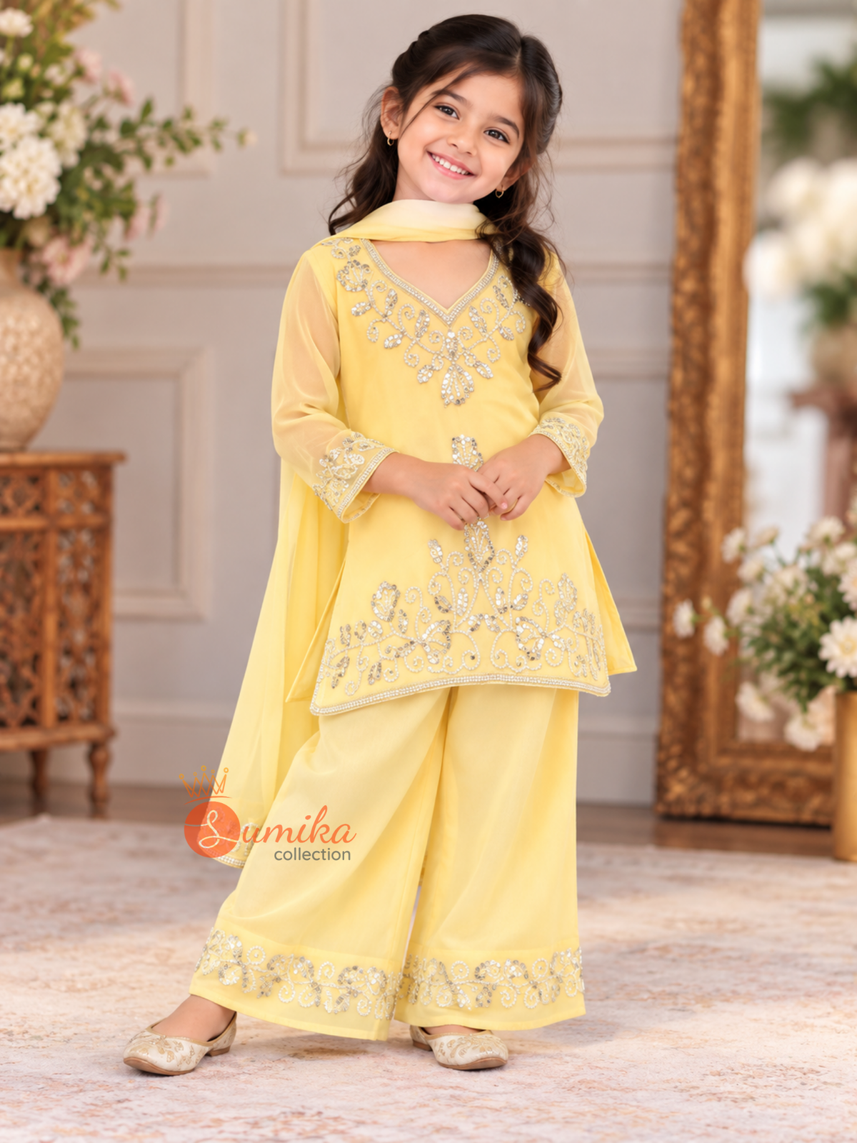 Kids 90’s Kurta Set – Embroidered Traditional Outfit