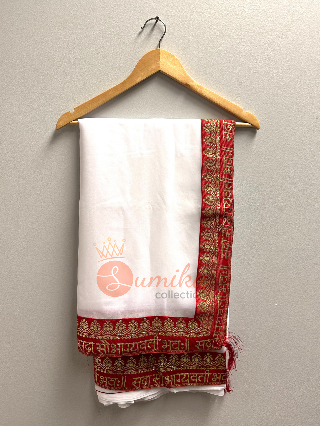 White Saubhagyawati Saree